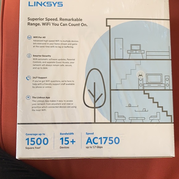 Nib Linksys max-stream dual-band WiFi 5 router - Picture 3 of 5